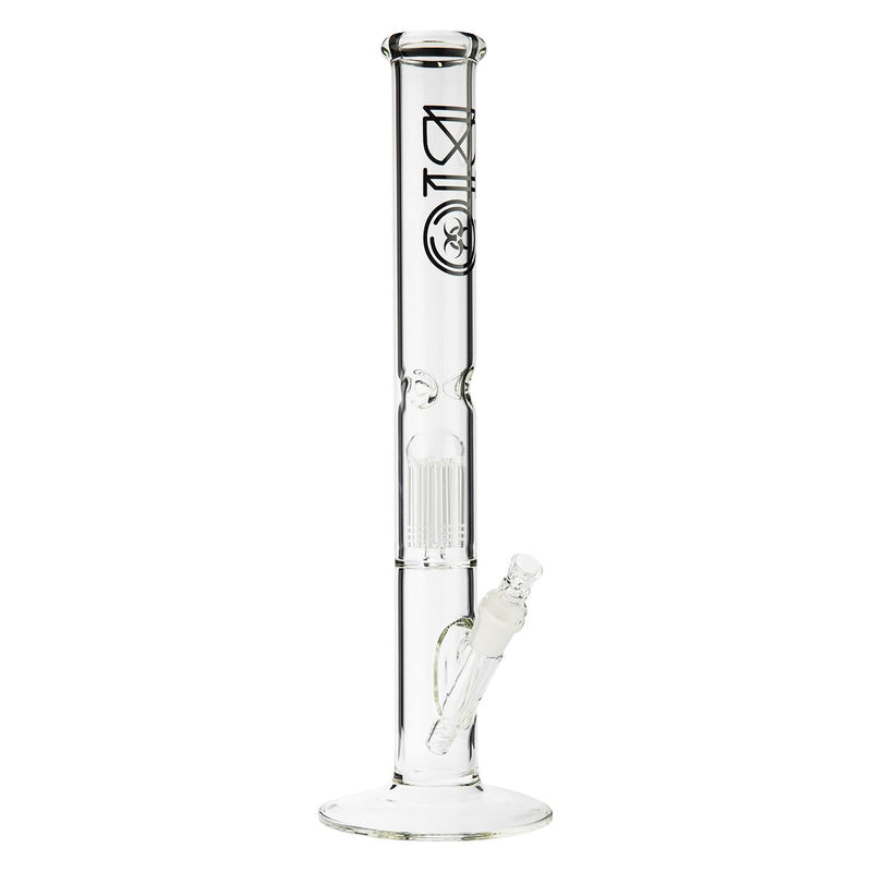 18" BIO 10 Arm Tree Percolator Straight Bong - Black BIO Logo