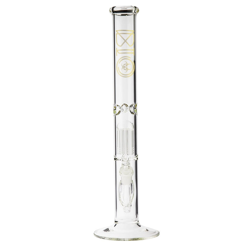 18" BIO 10 Arm Tree Percolator Straight Bong - Gold BIO Logo