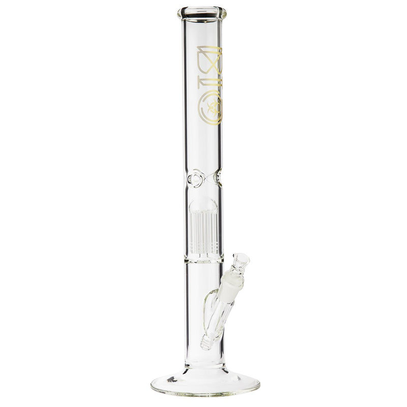 18" BIO 10 Arm Tree Percolator Straight Bong - Gold BIO Logo