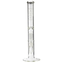 18" BIO 10 Arm Tree Percolator Straight Bong - Silver BIO Logo