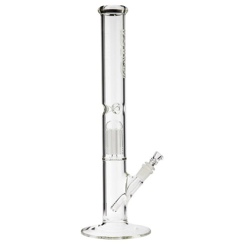 18" BIO 10 Arm Tree Percolator Straight Bong - White BIO Logo