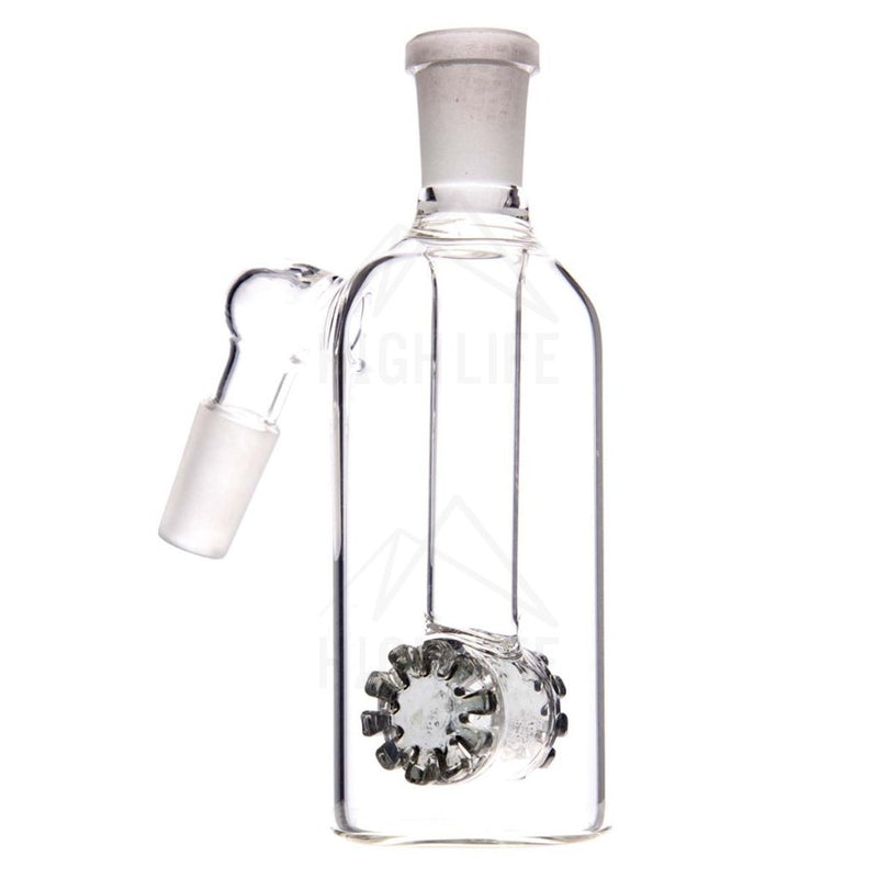 Ash Catcher G/g Single Diffused Male 14Mm Female 45 Degree Smoke Black