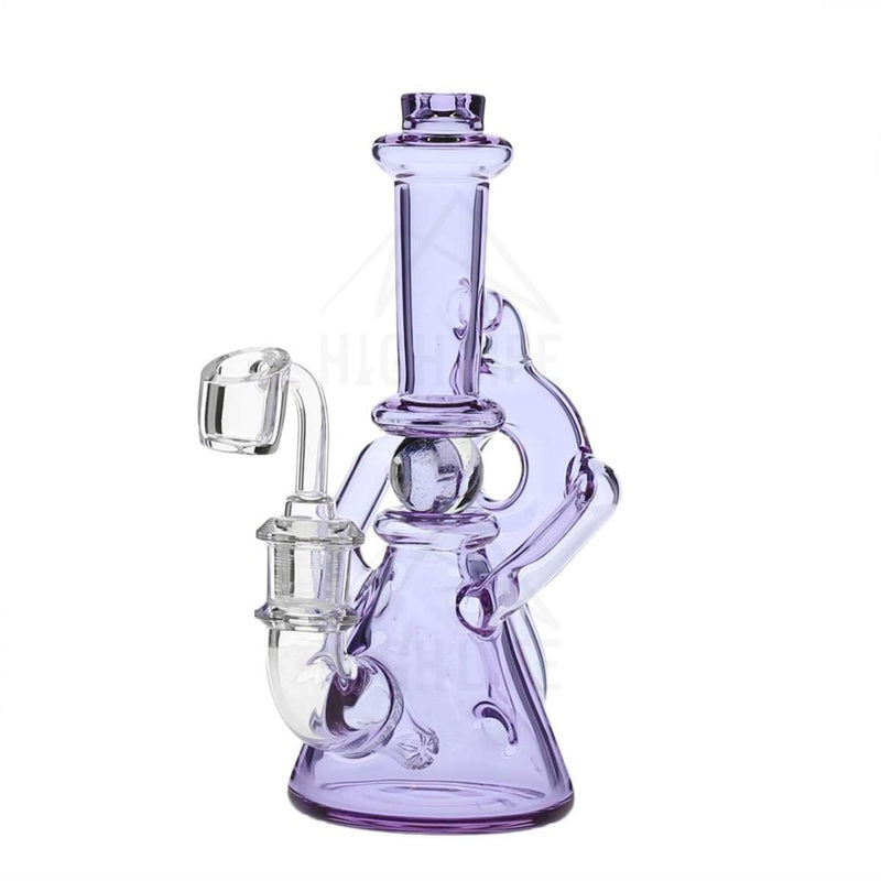 Ball Spindle Recycler Banger Hanger Dab Rig Beaker With A Purple Bubblers & Rigs