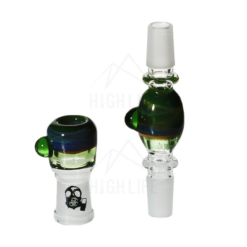 Bio Dome & Adapter Set 14Mm - Green Glass