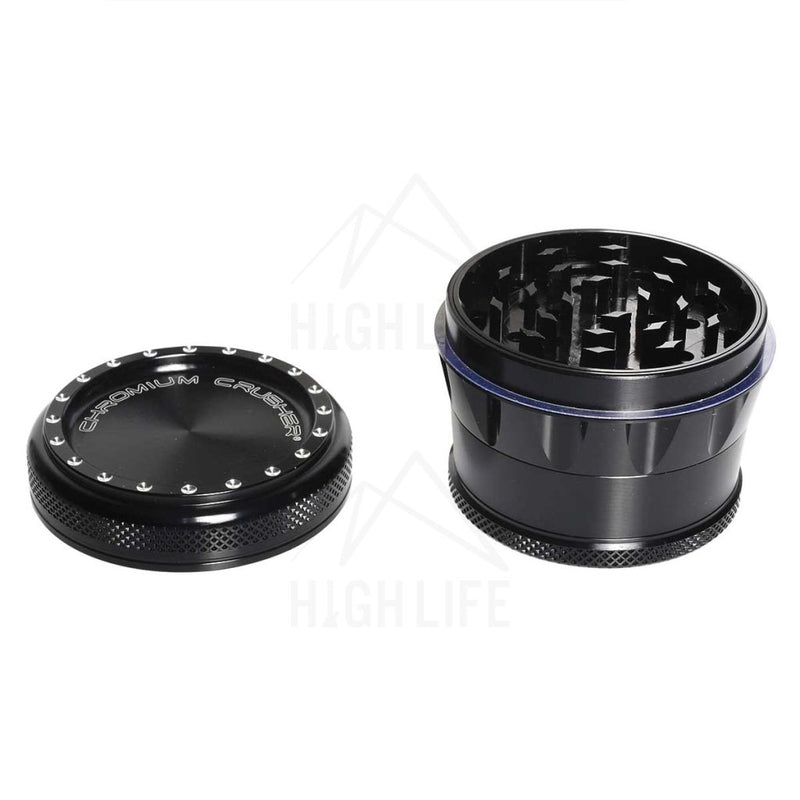 Black 4Pc Premium Chromium Crusher 2.75 Grinder Accessories