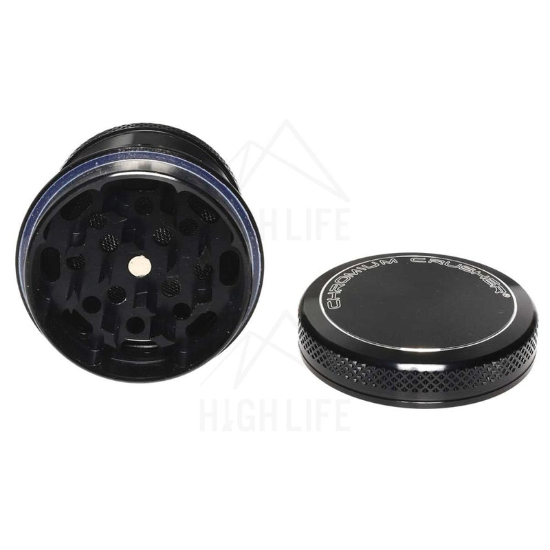 Black 4Pc Premium Chromium Crusher Tapered Top 2 Grinder Accessories