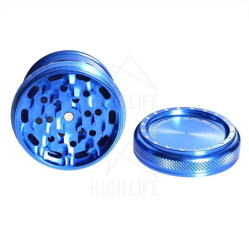 Blue 4Pc Premium Chromium Crusher 2.75 Grinder Accessories