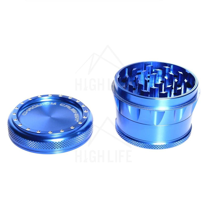 Blue 4Pc Premium Chromium Crusher 2.75 Grinder Accessories