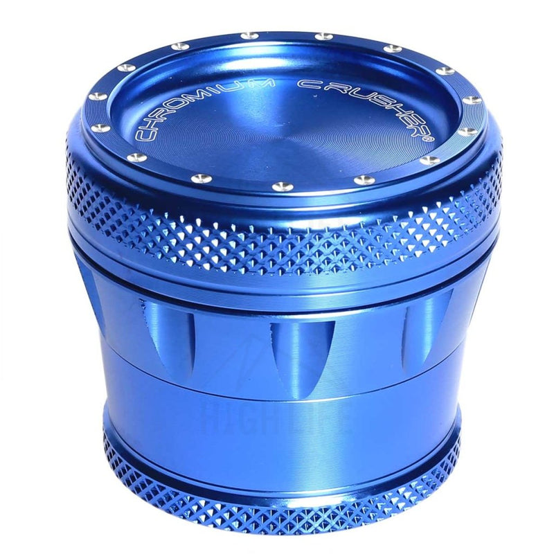 Blue 4pc Premium Chromium Crusher Bling Top 2" Grinder 