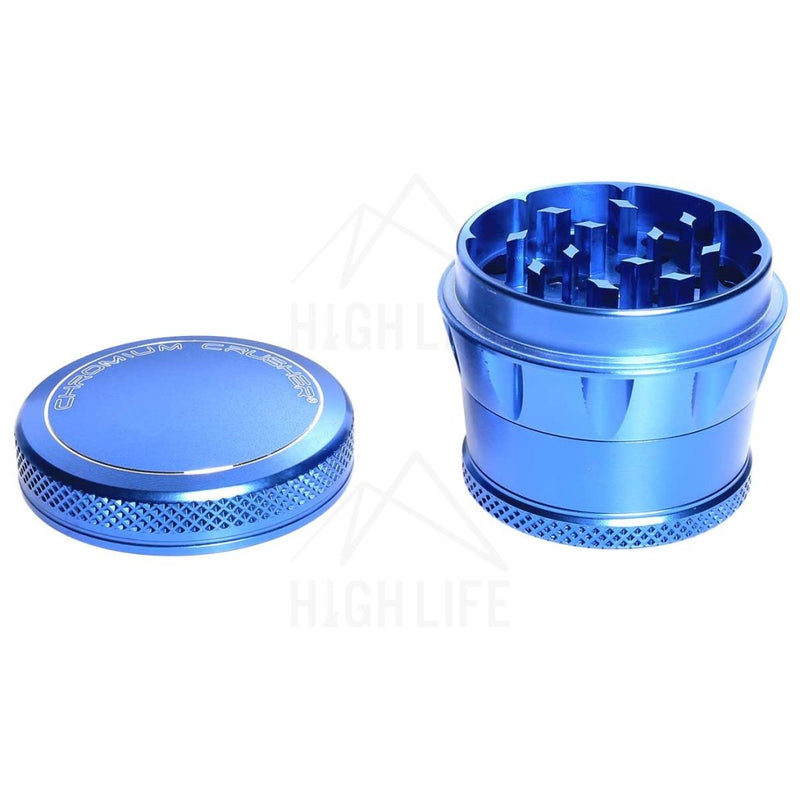 Blue 4Pc Premium Chromium Crusher Tapered Top 2 Grinder Accessories