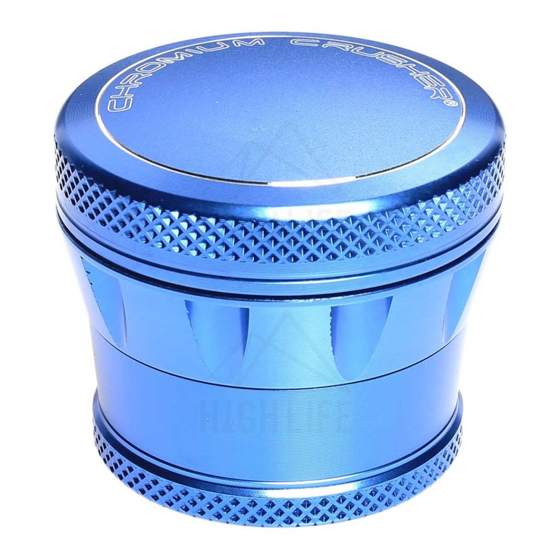 Blue 4pc Premium Chromium Crusher Tapered Top 2" Grinder 