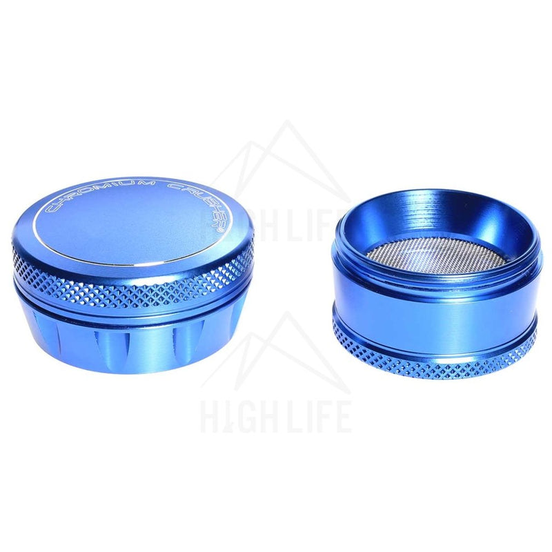 Blue 4Pc Premium Chromium Crusher Tapered Top 2 Grinder Accessories