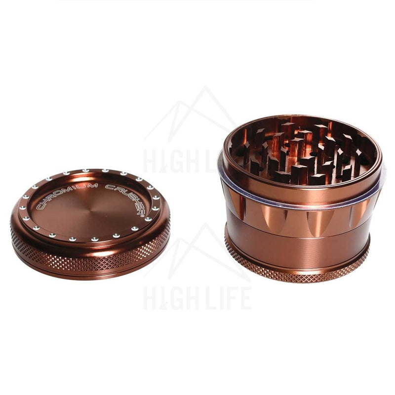 Brown 4Pc Premium Chromium Crusher 2.75 Grinder Accessories