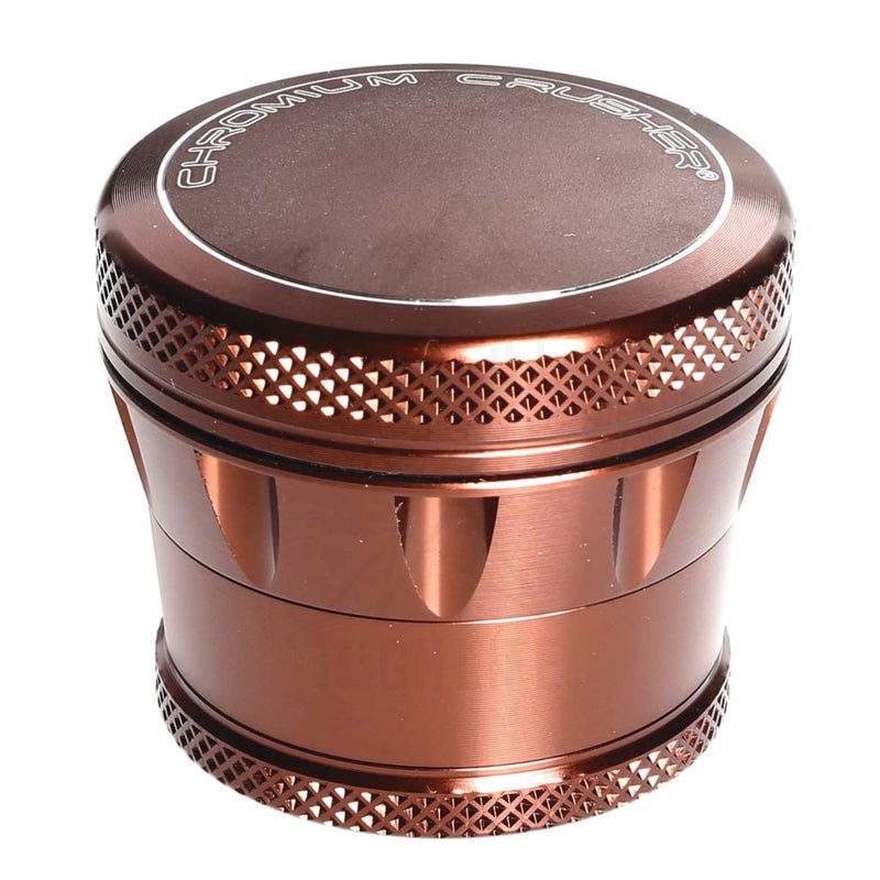 Brown 4pc Premium Chromium Crusher Tapered Top 2" Grinder