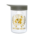 Glass Jar with Silicone Lid Large 2oz united nugs logo