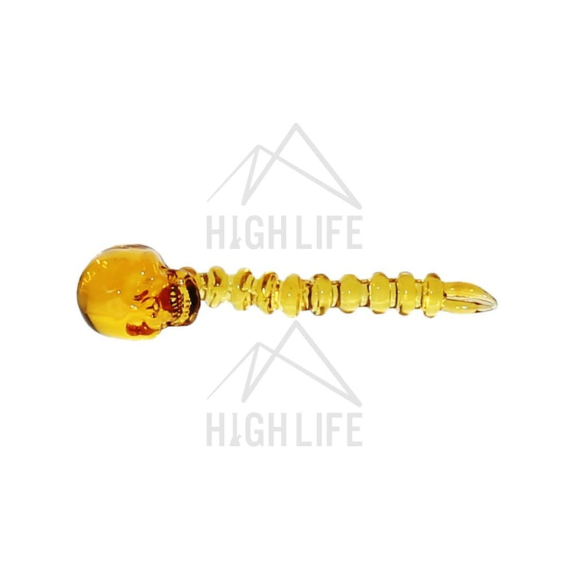 Glass Skull Dabber - Amber Accessories