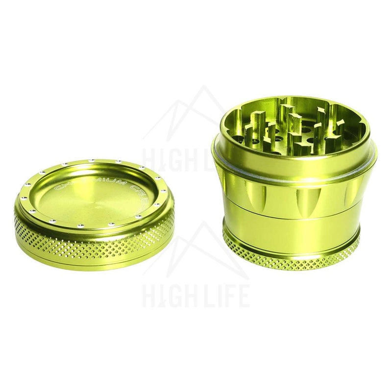 Green 4Pc Premium Chromium Crusher Bling Top 2 Grinder Accessories