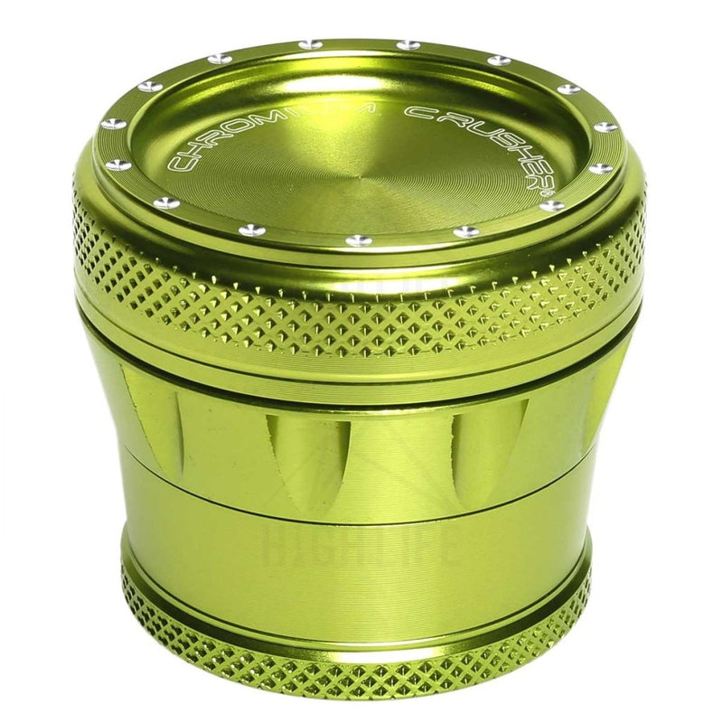 Green 4pc Premium Chromium Crusher Bling Top 2" Grinder 