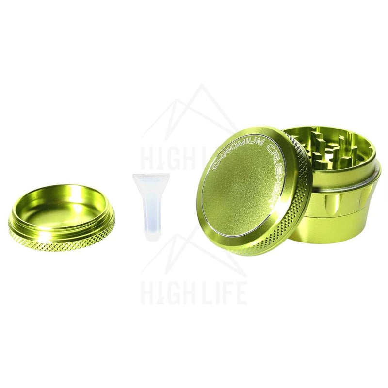 Green 4Pc Premium Chromium Crusher Tapered Top 2 Grinder Accessories