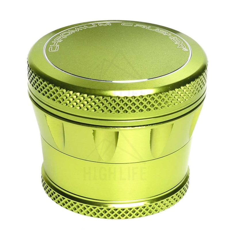 Green 4pc Premium Chromium Crusher Tapered Top 2" Grinder