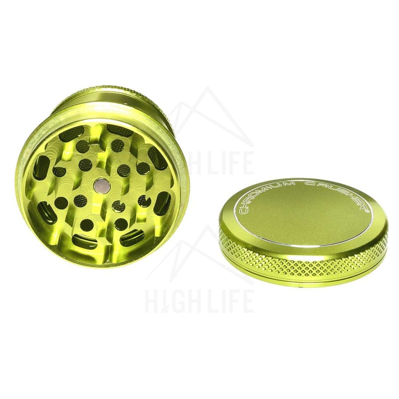 Green 4Pc Premium Chromium Crusher Tapered Top 2 Grinder Accessories