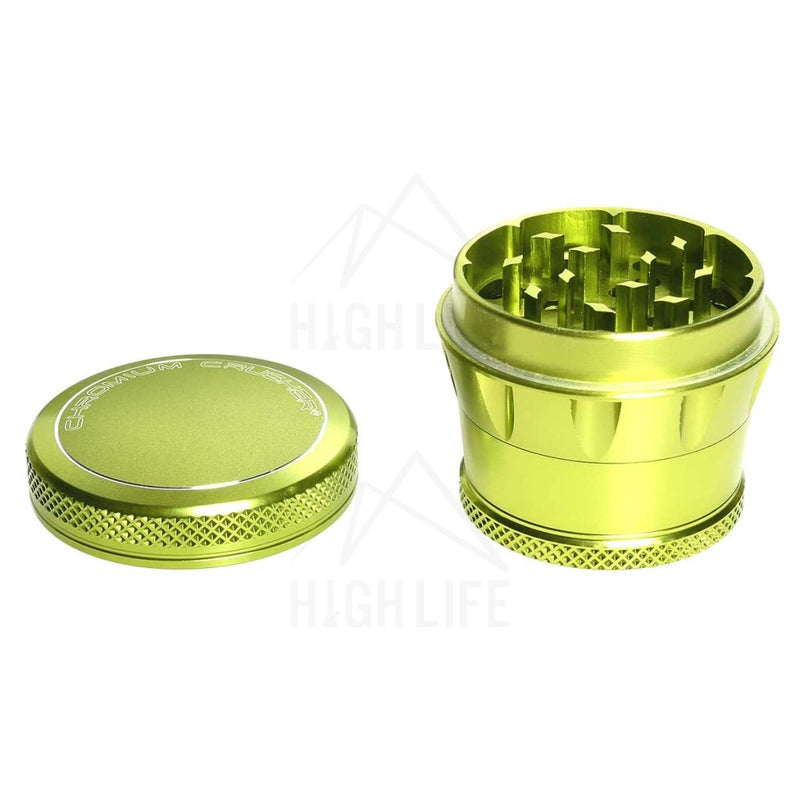 Green 4Pc Premium Chromium Crusher Tapered Top 2 Grinder Accessories