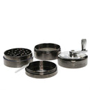 4pc Chromium Crusher Grinder With Handle - 2 1/2"