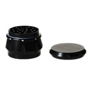 4pc Chromium Crusher Grinder With Finger Grooves Black - 2 1/2"