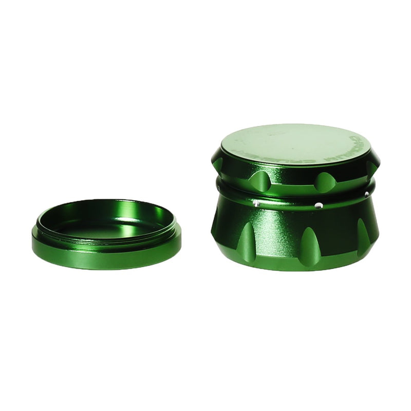 4pc Chromium Crusher Grinder With Finger Grooves Green - 2 1/2"