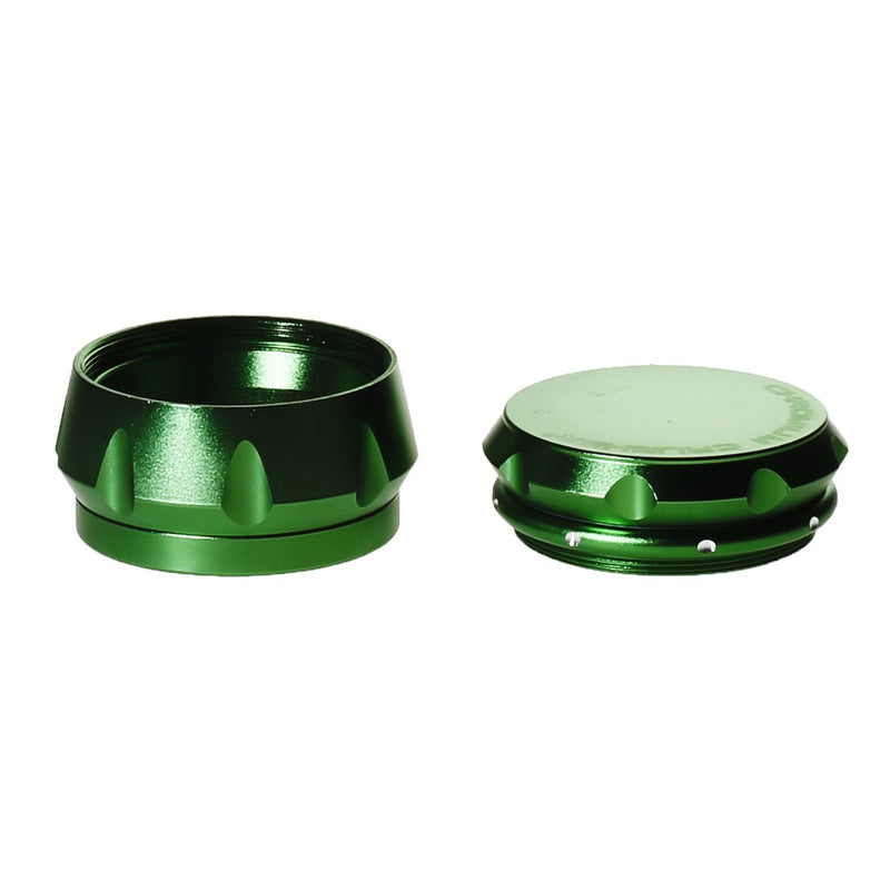 4pc Chromium Crusher Grinder With Finger Grooves Green - 2 1/2"