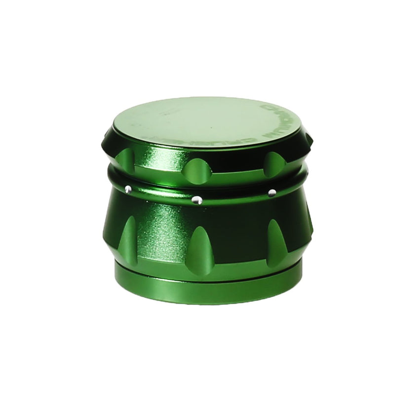 4pc Chromium Crusher Grinder With Finger Grooves Green - 2 1/2"