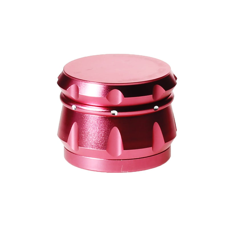 4pc Chromium Crusher Grinder With Finger Grooves Pink - 2 1/2"