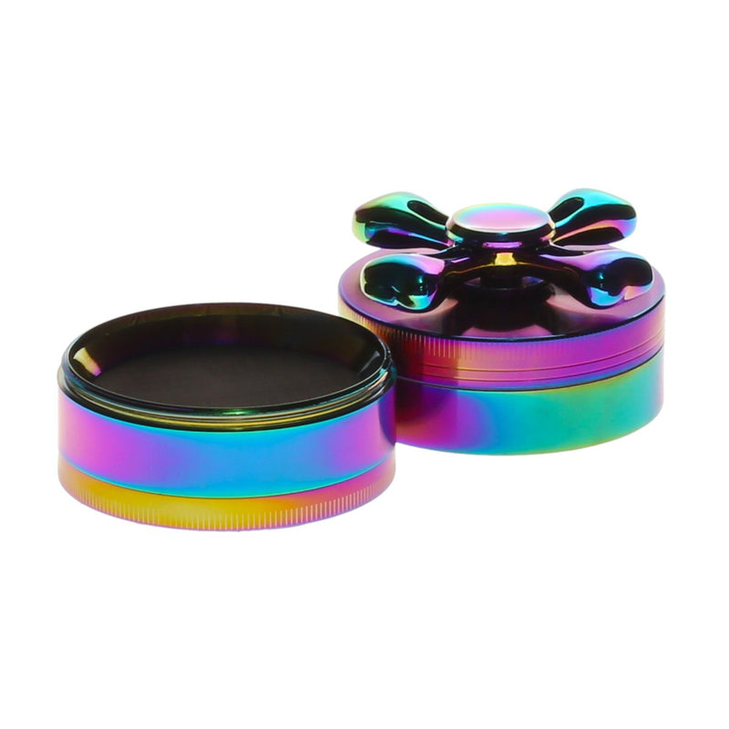 4pc Fidget Spinner Grinder With Cross - 2 1/2"