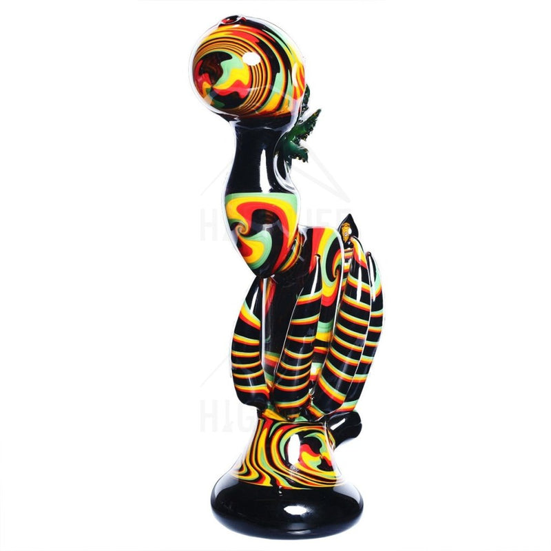 Heady Jahnny Rise MJ Rasta Worked Bubbler 