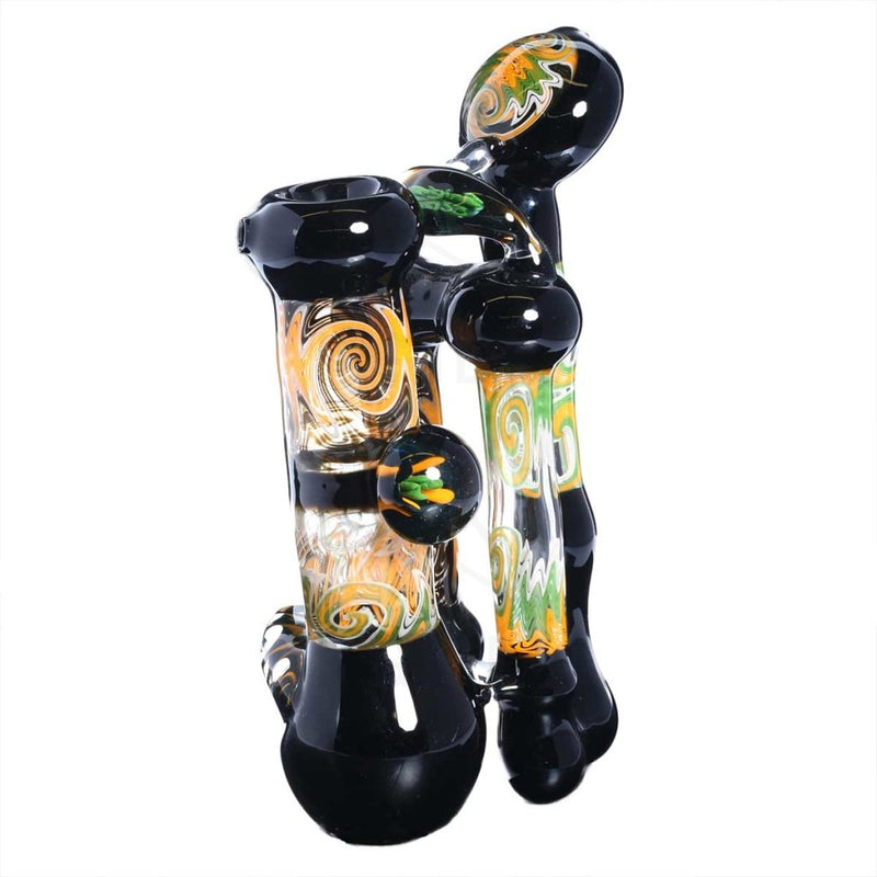 Heady LGB OG Yellow Green Worked Bubbler 