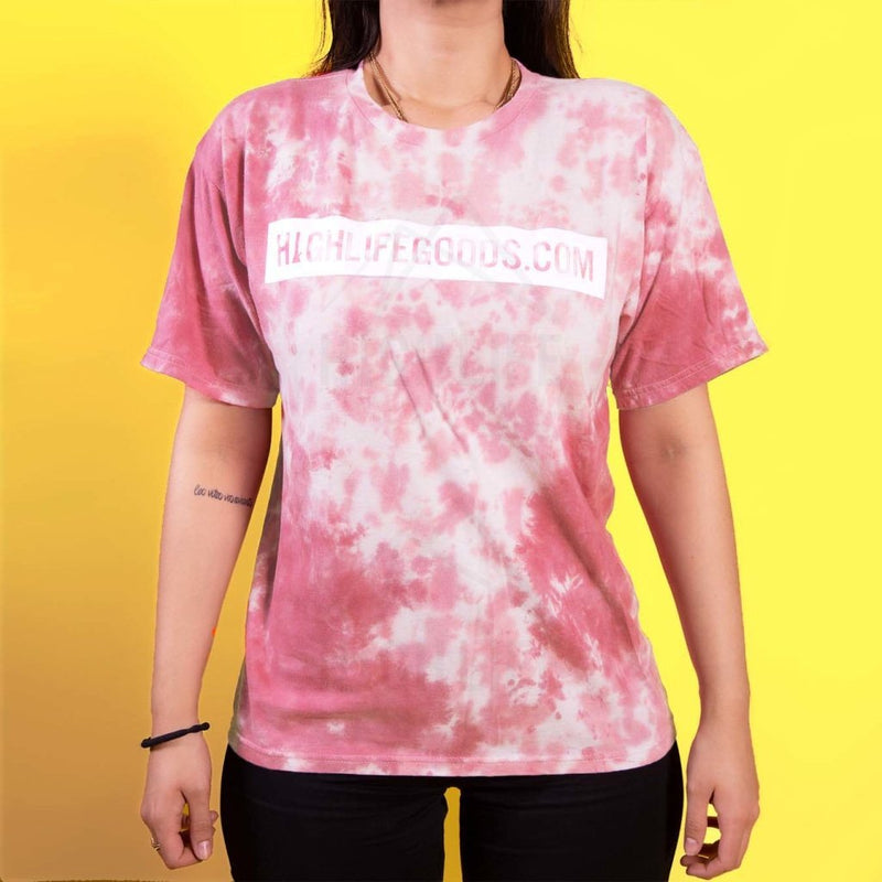 High Life Goods Pink Tie Dye T-Shirt Small