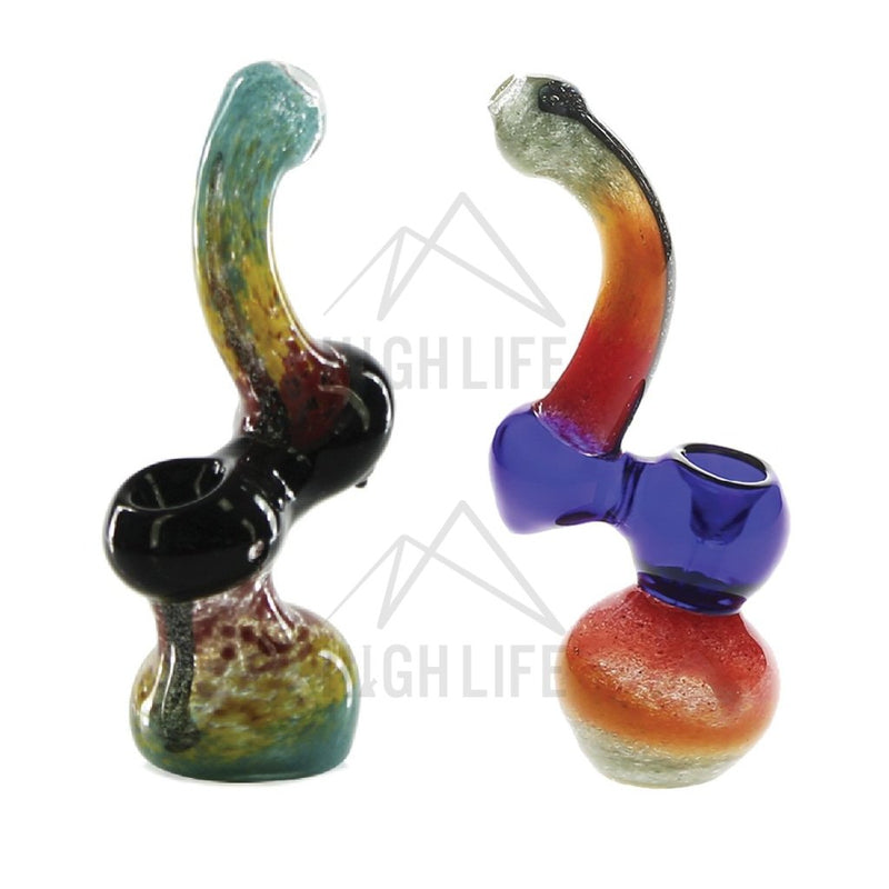 Large Rasta Frit Bubbler With Dichro Bubblers & Dab Rigs