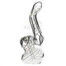 Medium Bubbler With White Color Swirl Bubblers & Dab Rigs