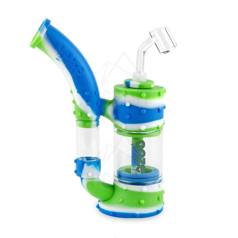 Ooze Stack Pipe Silicone Bubbler Blue