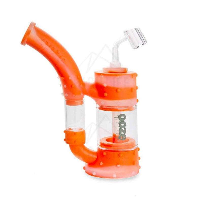 Ooze Stack Pipe Silicone Bubbler Orange