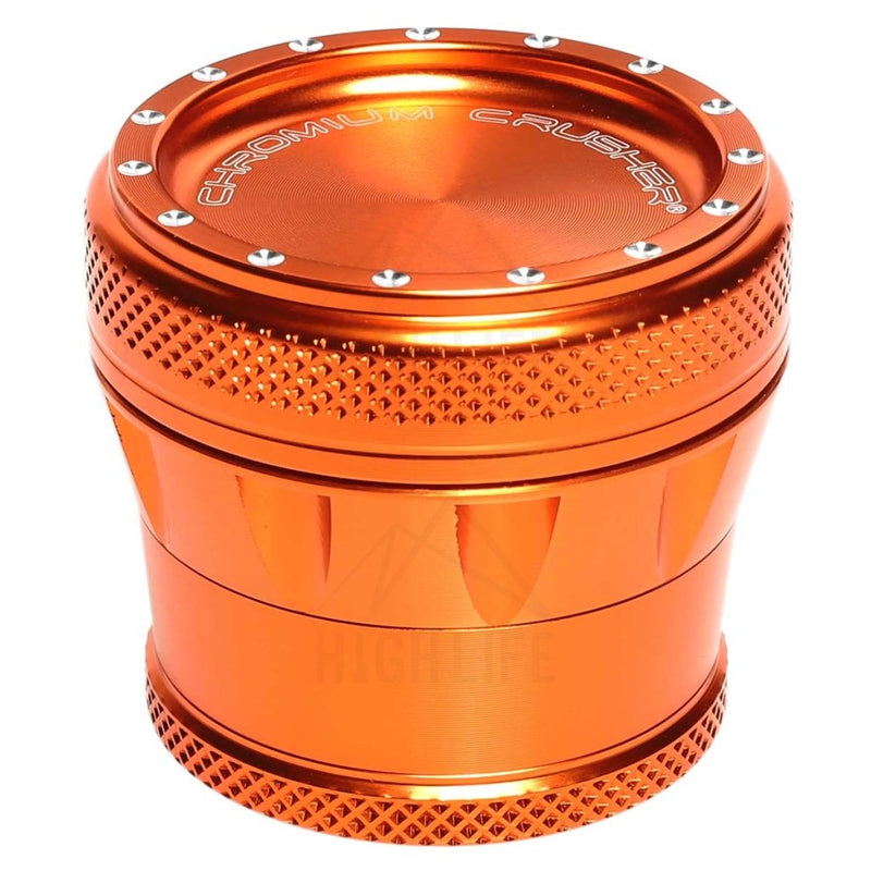 Orange 4pc Premium Chromium Crusher Bling Top 2" Grinder