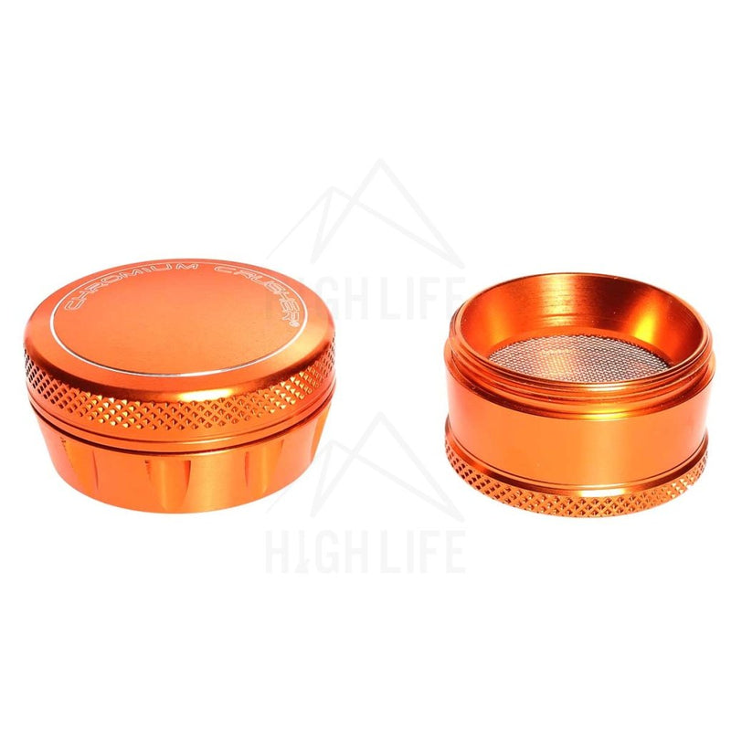 Orange 4Pc Premium Chromium Crusher Tapered Top 2 Grinder Accessories