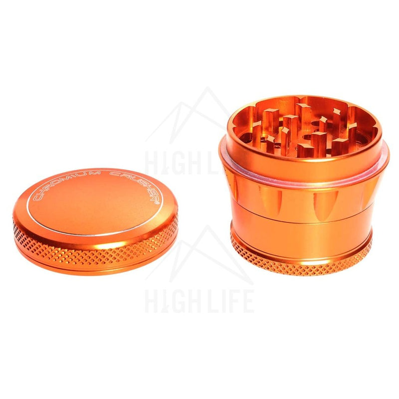 Orange 4Pc Premium Chromium Crusher Tapered Top 2 Grinder Accessories