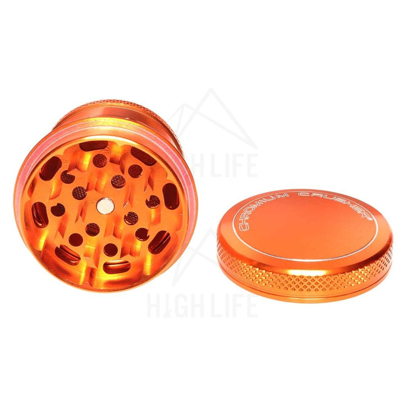 Orange 4Pc Premium Chromium Crusher Tapered Top 2 Grinder Accessories