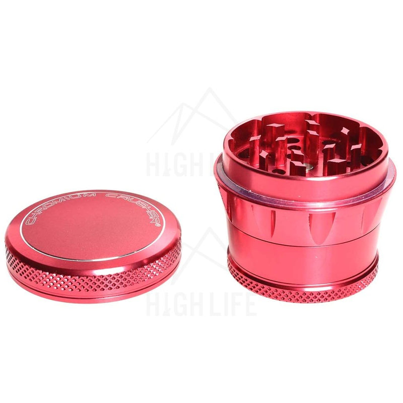 Pink 4Pc Premium Chromium Crusher Tapered Top 2 Grinder Accessories