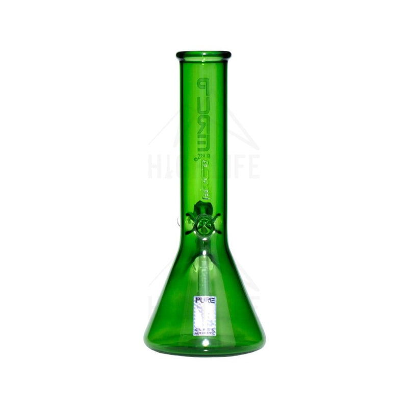 Pure Glass 12 Beaker Bong - 50Mm Green Bongs & Waterpipes