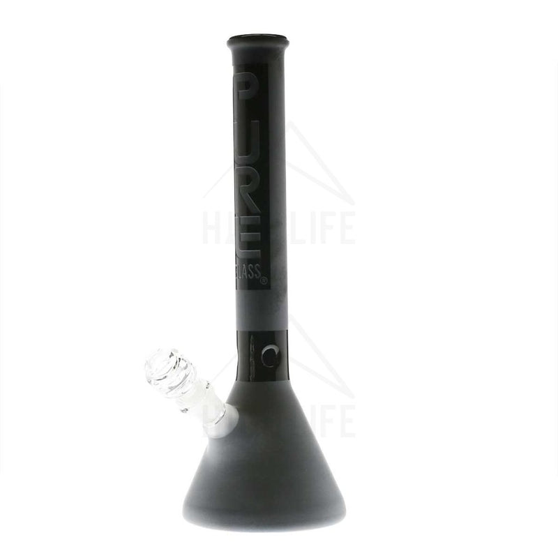 Pure Glass 14 Beaker Bong - 38Mm Black Frost Bongs & Waterpipes