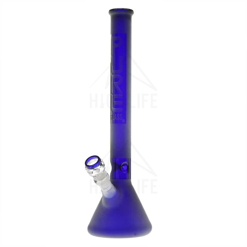 Pure Glass 14 Beaker Bong - 38Mm Blue Frost Bongs & Waterpipes