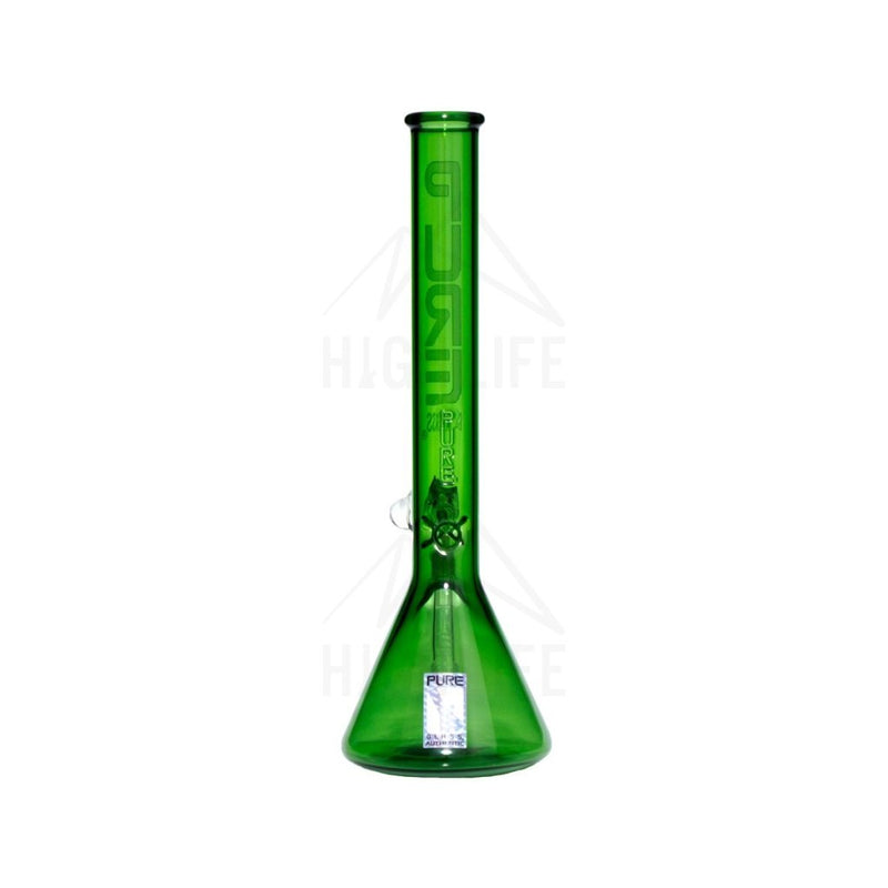 Pure Glass 14 Beaker Bong - 38Mm Green Bongs & Waterpipes