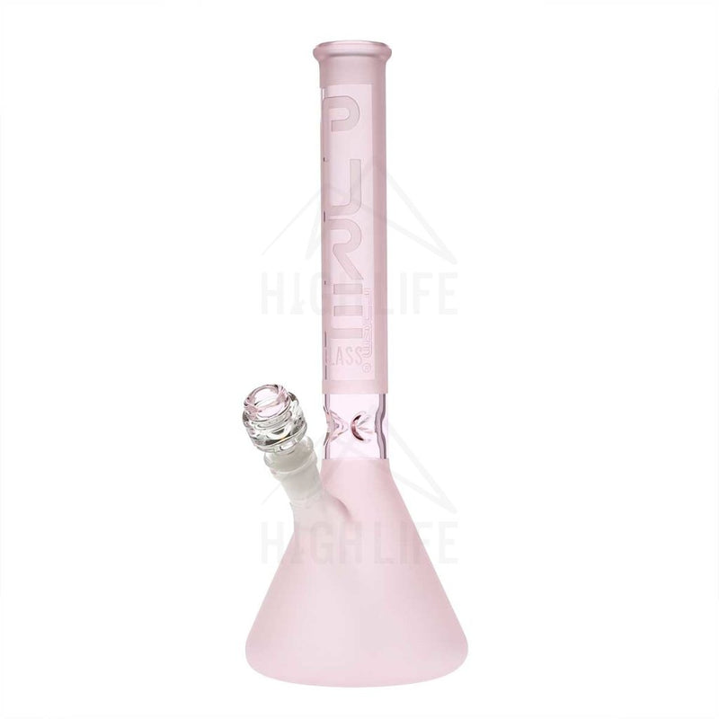 Pure Glass 14 Beaker Bong - 38Mm Pink Frost Bongs & Waterpipes